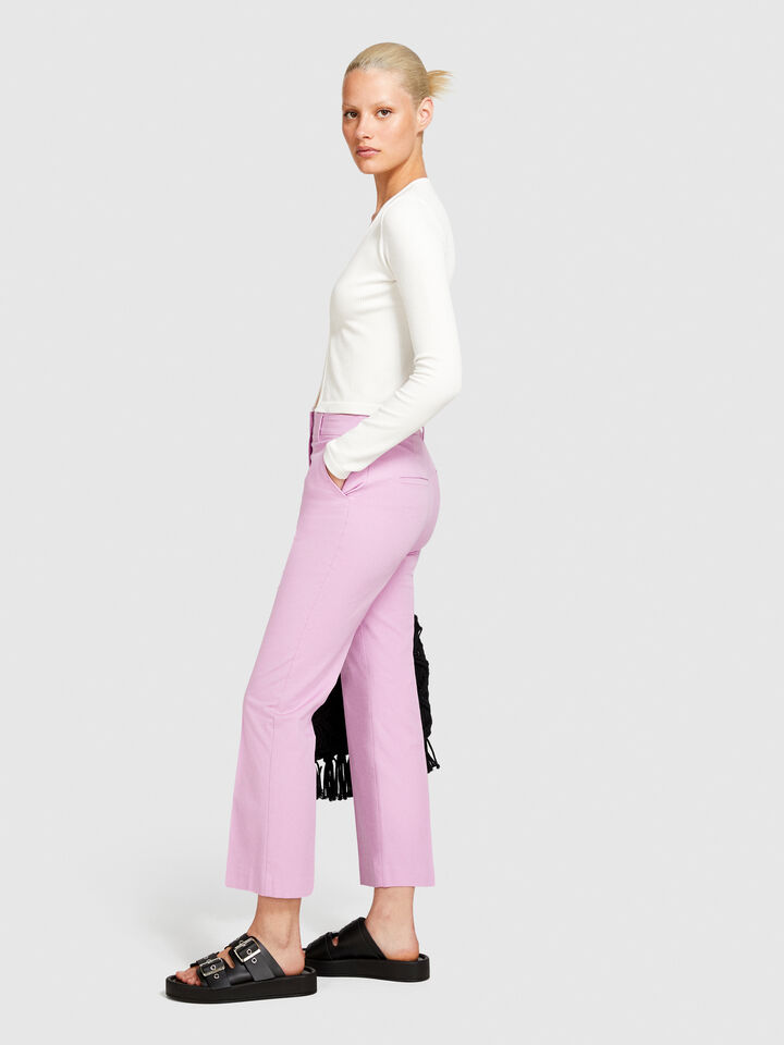 High-waisted trousers - women's high-waisted trousers - Soft Pink | Sisley image number 2